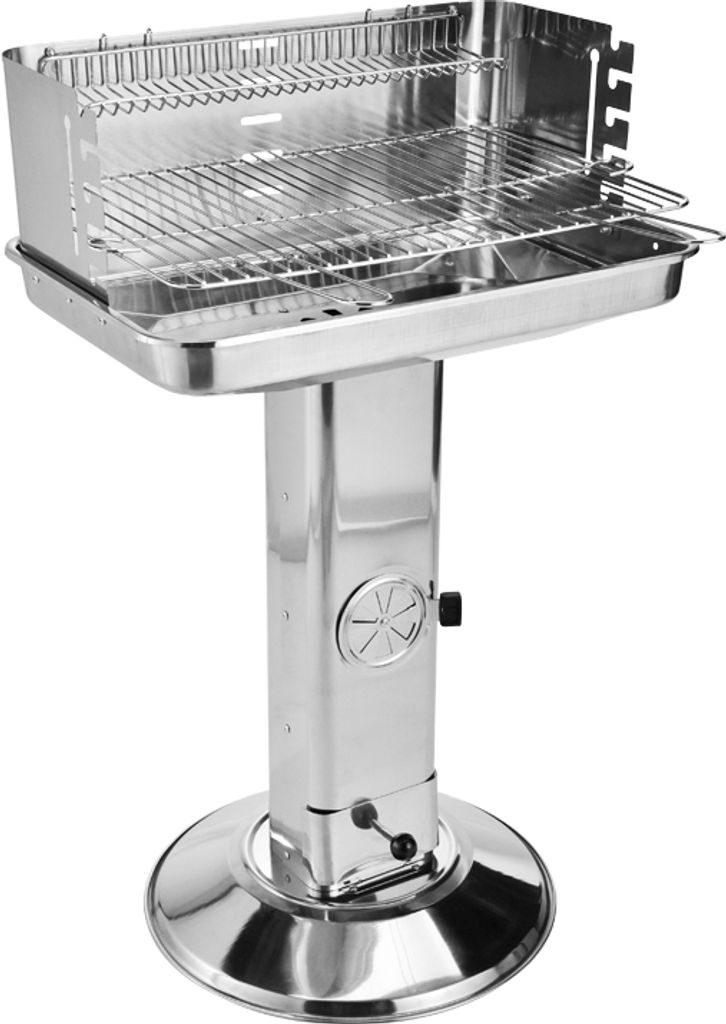 Säulengrill aus Edelstahl