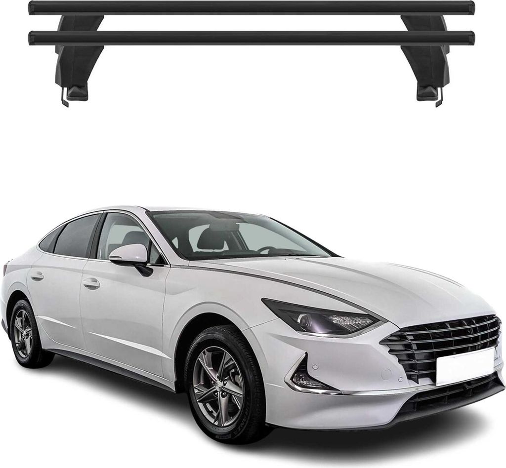 Menabo Dachträger Grundträger für Hyundai Sonata VIII 2019-2025 Alu Schwarz 2tlg