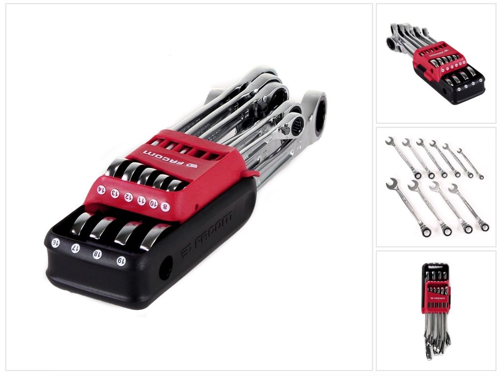 Facom 467B.JP10PB Ultra Grip Knarren- Ringmaulschlüssel Satz 10tlg.