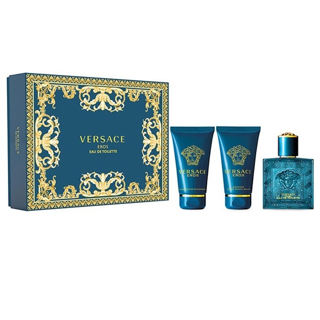 VERSACE Eros Herren Geschenkset 50 ml EDT + Balsam