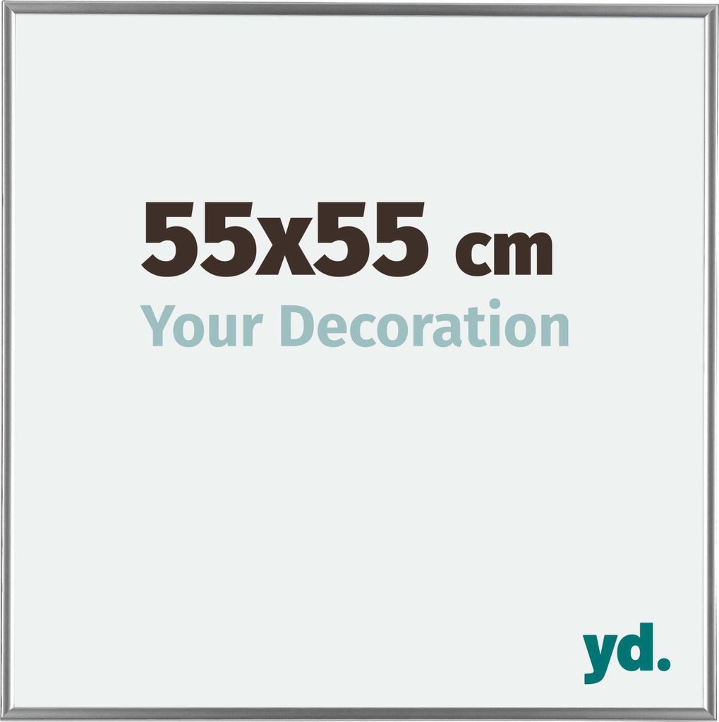 A graphic displaying product size and a tagline.