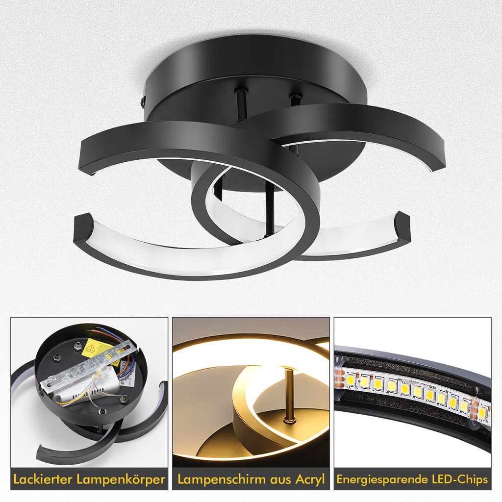 LED Deckenleuchte Dimmbar Deckenlampe Wohnzimmer Büro Produktbild 7