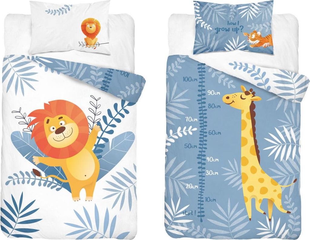 Babybettwäscheset 90x120 Safari ZOO BAUMWOLLE Produktbild 