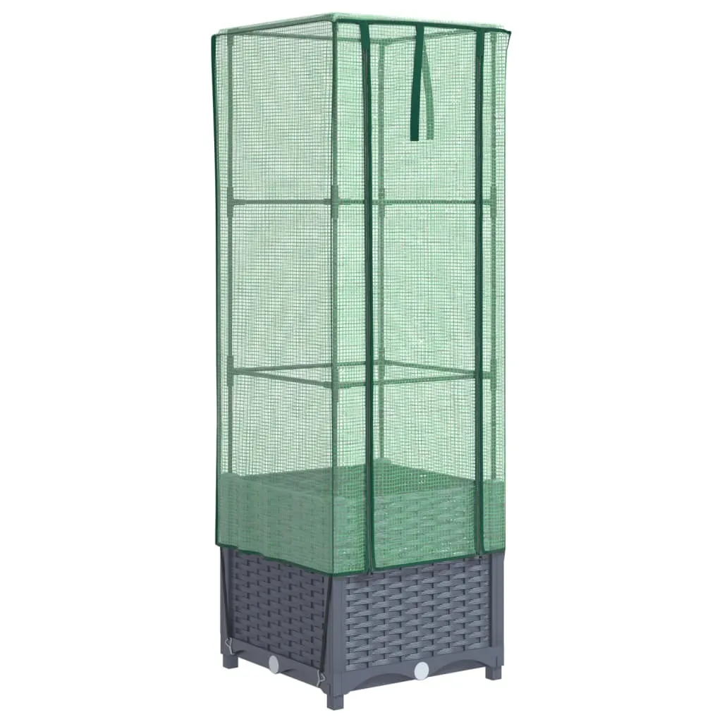 Letto rialzato con attacco per serra in rattan 40x40x139 cm
