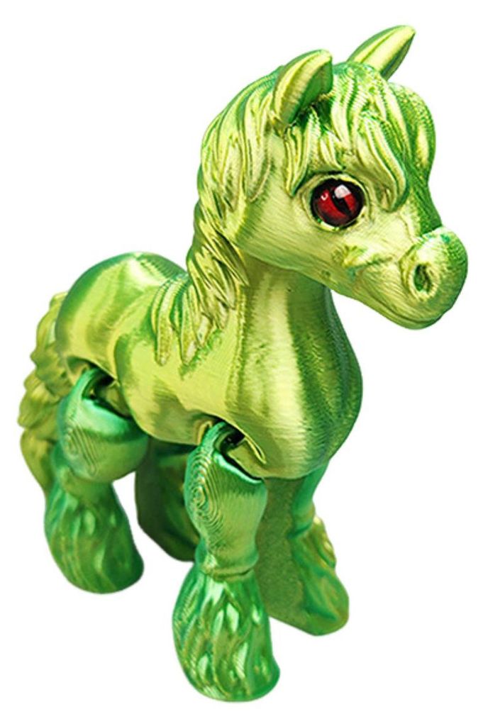 3D-gedrucktes Pferdeornament, niedliche, bewegliche Pferdefigur, flexibles Tier-Fidget-Spielzeug zum interaktiven Spielen, Stressabbau und zur Deko...