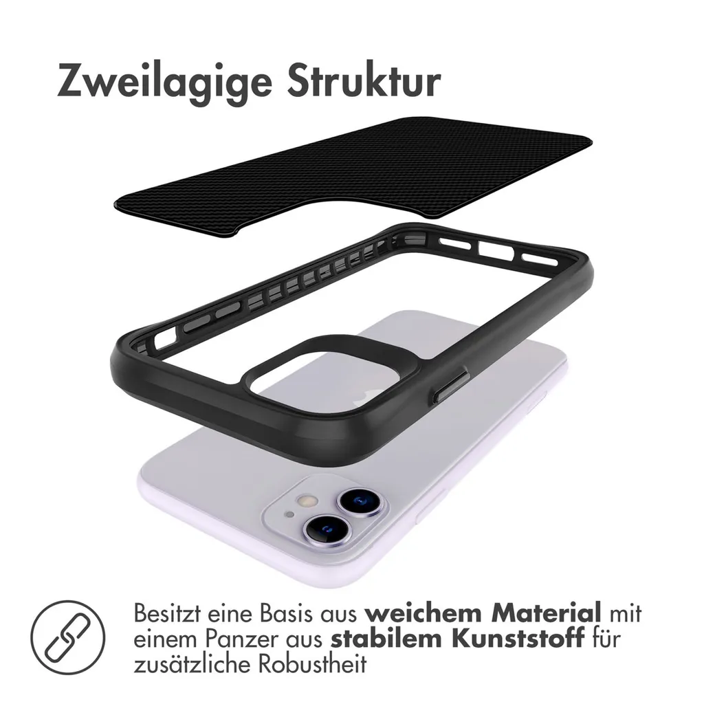 Custodia imoshion iPhone 11 Ibrida Carbonio - Massima Resistenza Nero - 2