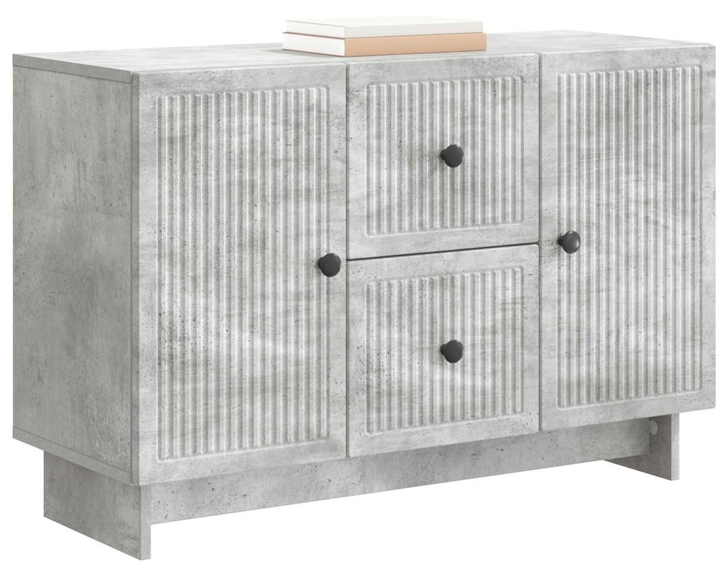 vidaXL Sideboard Betongrau 89 x 34,5 x 60 cm Holzwerkstoff