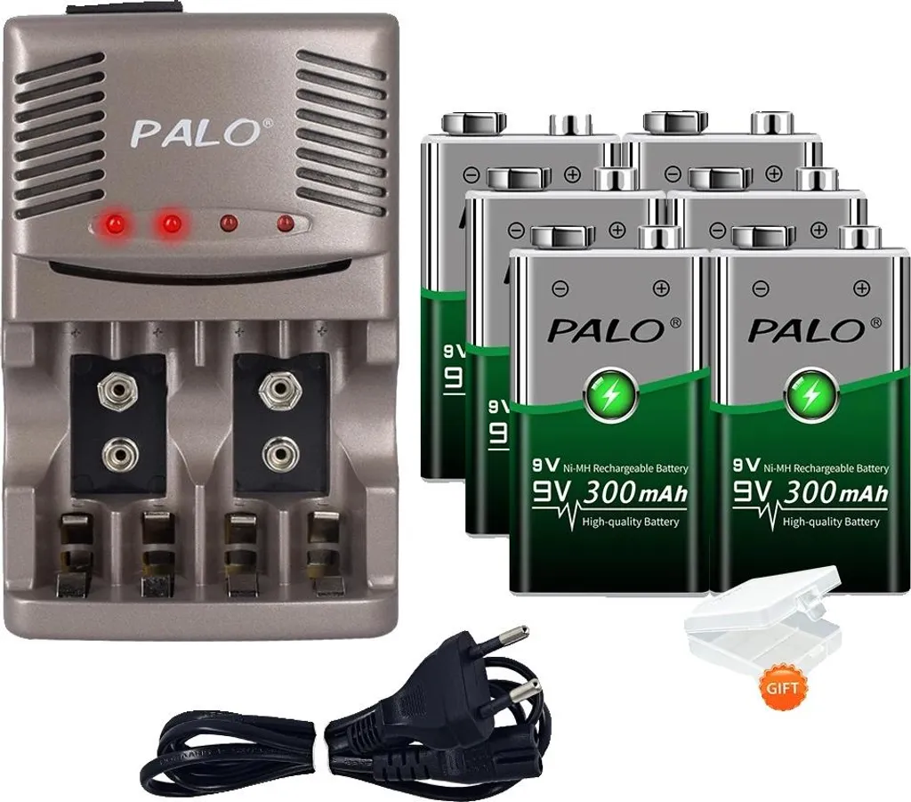 Chargeur Universel pour Piles Multi-formats, Station de Charge avec LED
