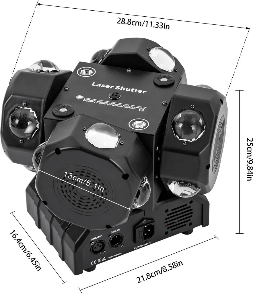Lyre LED 4 Têtes 200W Multi-effets - Solution Éclairage Fluide et Puissant - 8