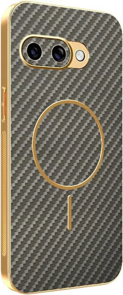 Pixel 9a Cover Marrone MagSafe: Phonesta Carbon Fiber Luxury Edition