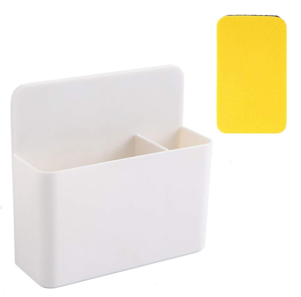 Magnetischer Stifthalter mit Whiteboard-Schwamm für Kühlschrank und Magnettafel