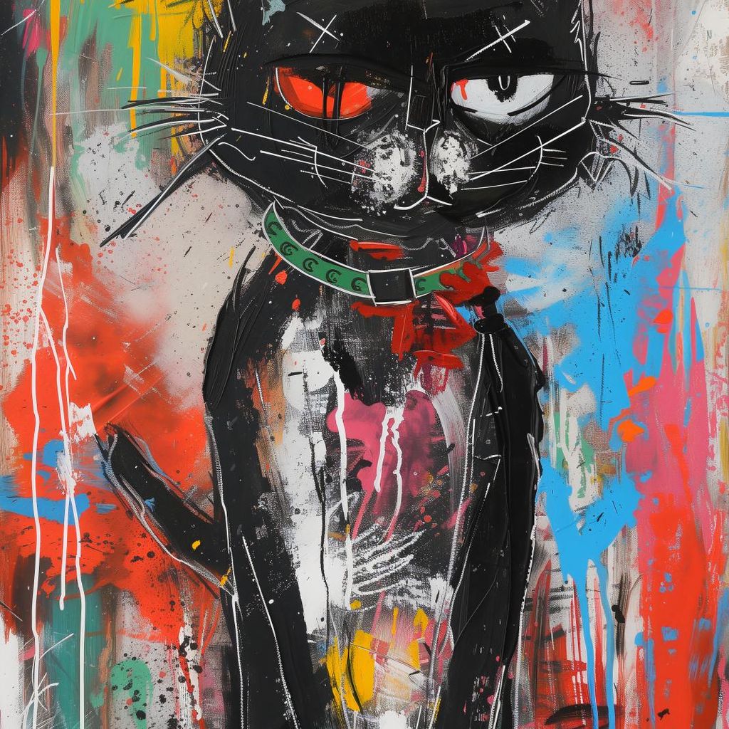 Plakat 50x50cm Grummelige Katze