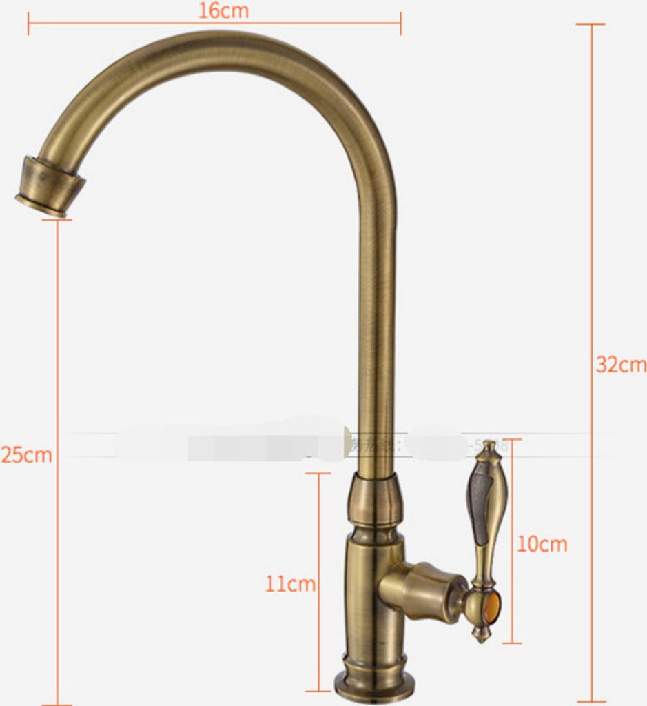 Messing Hoch Bogen Spültischarmatur Küche Wasserhahn Produktbild 3