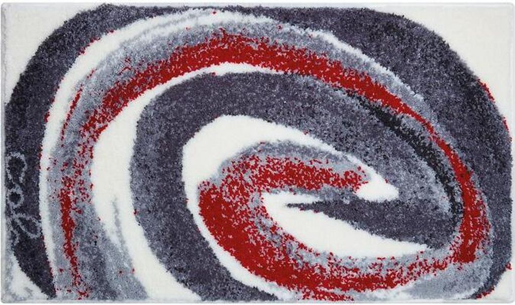 Badteppich Grund COLANI 42 60 x 100 cm grau rot