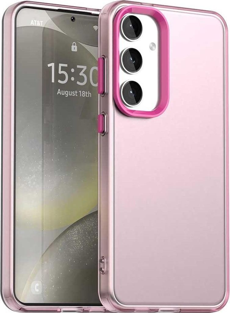 Hülle für Samsung Galaxy S25 FE - Phonesta HardFrost Semi-Transparent Back Cover - Mattrosa