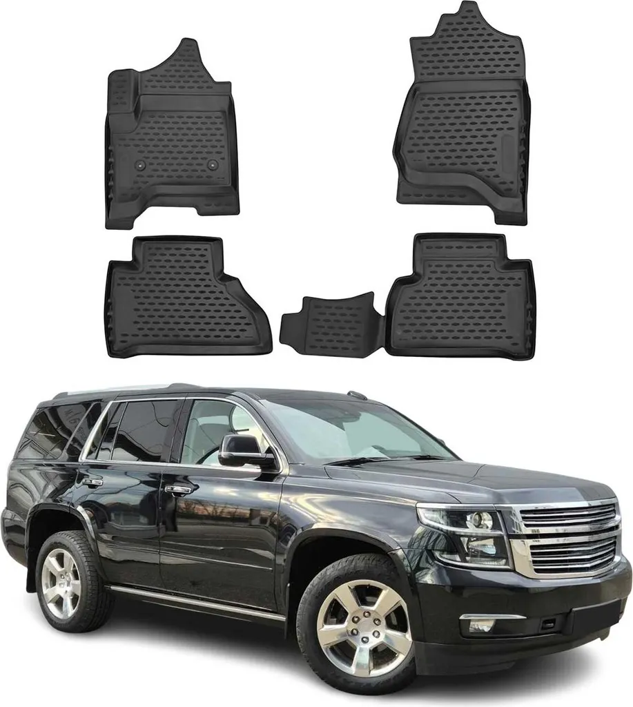 2015-2024 Chevrolet Tahoe Tappetini TPE Nero 4 pz