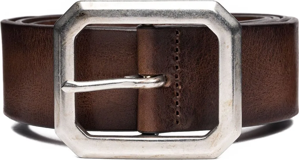 Cintura REPLAY Pelle Uomo W85 Classic Belt Faded Black Brown Cuoio