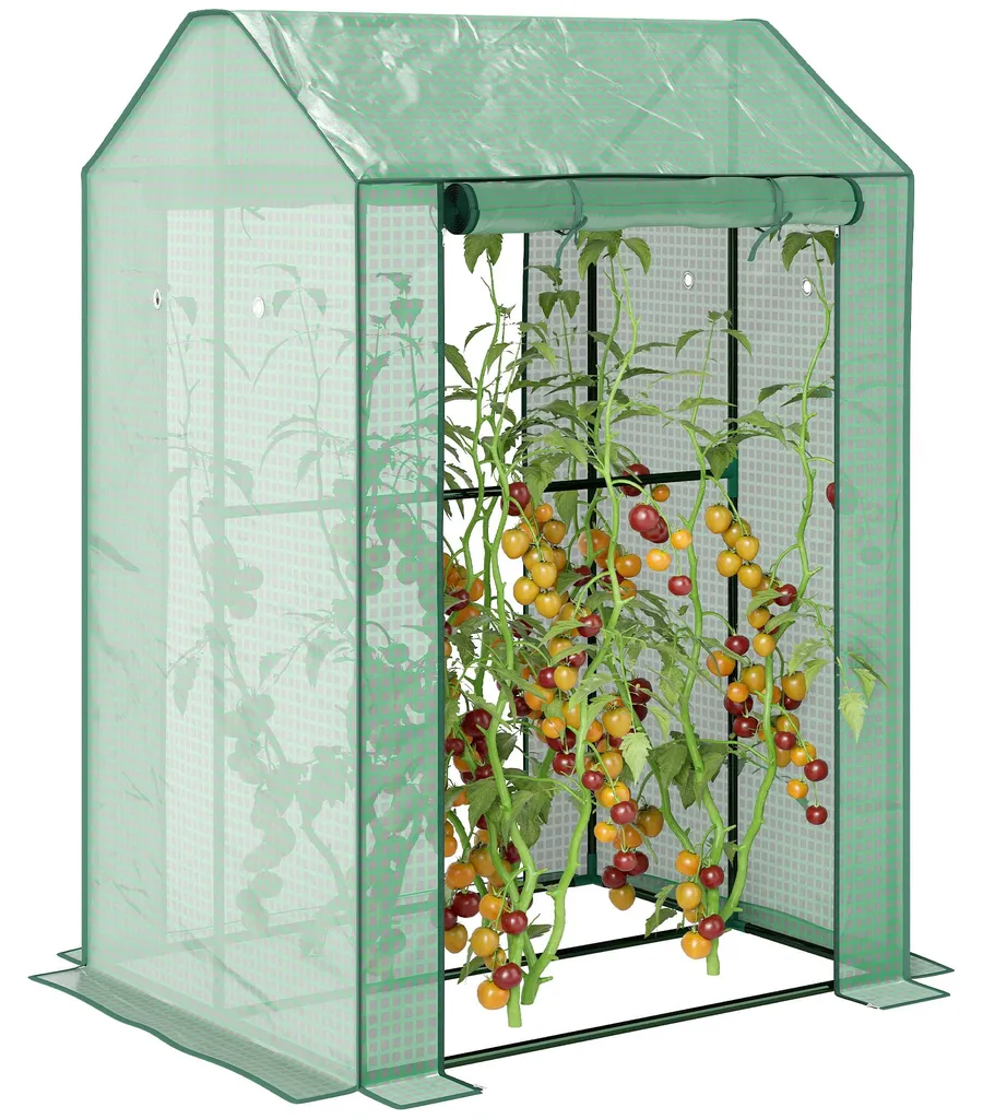 Serre de jardinage pour balcon et terrasse 1m de large avec housse PE