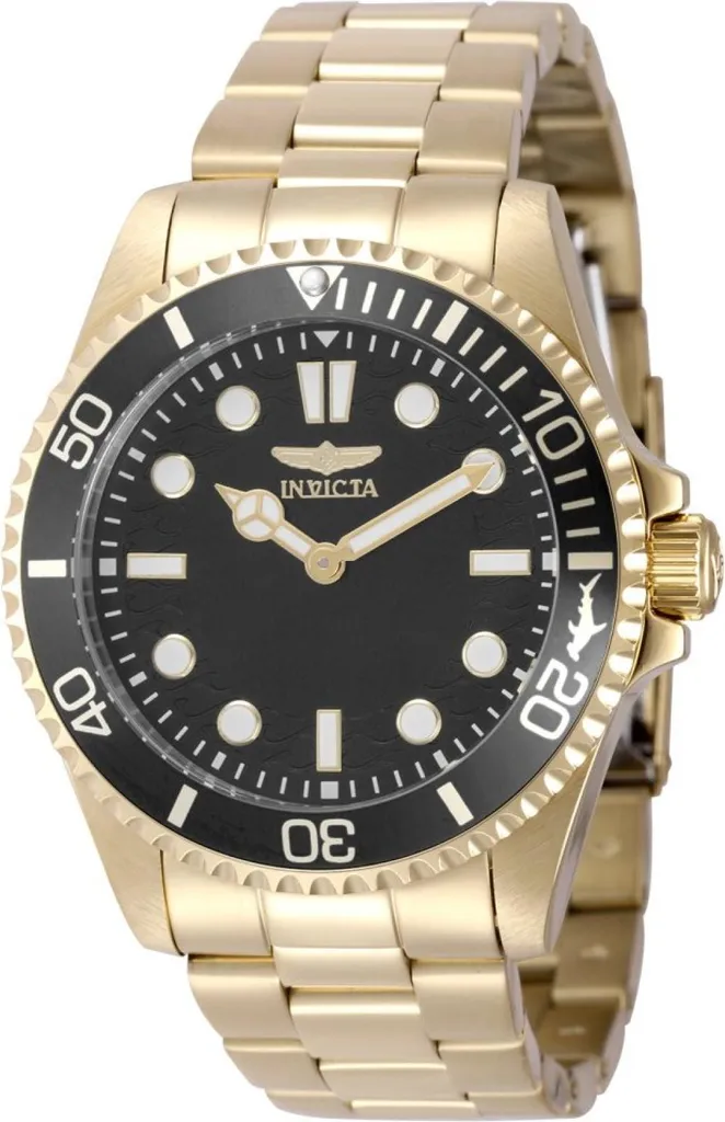 Invicta Pro Diver 49701 Orologio da Uomo - Impermeabile - Analogico - Movimento Quarzo - acciaio inossidabile con quadrante nero - 43mm