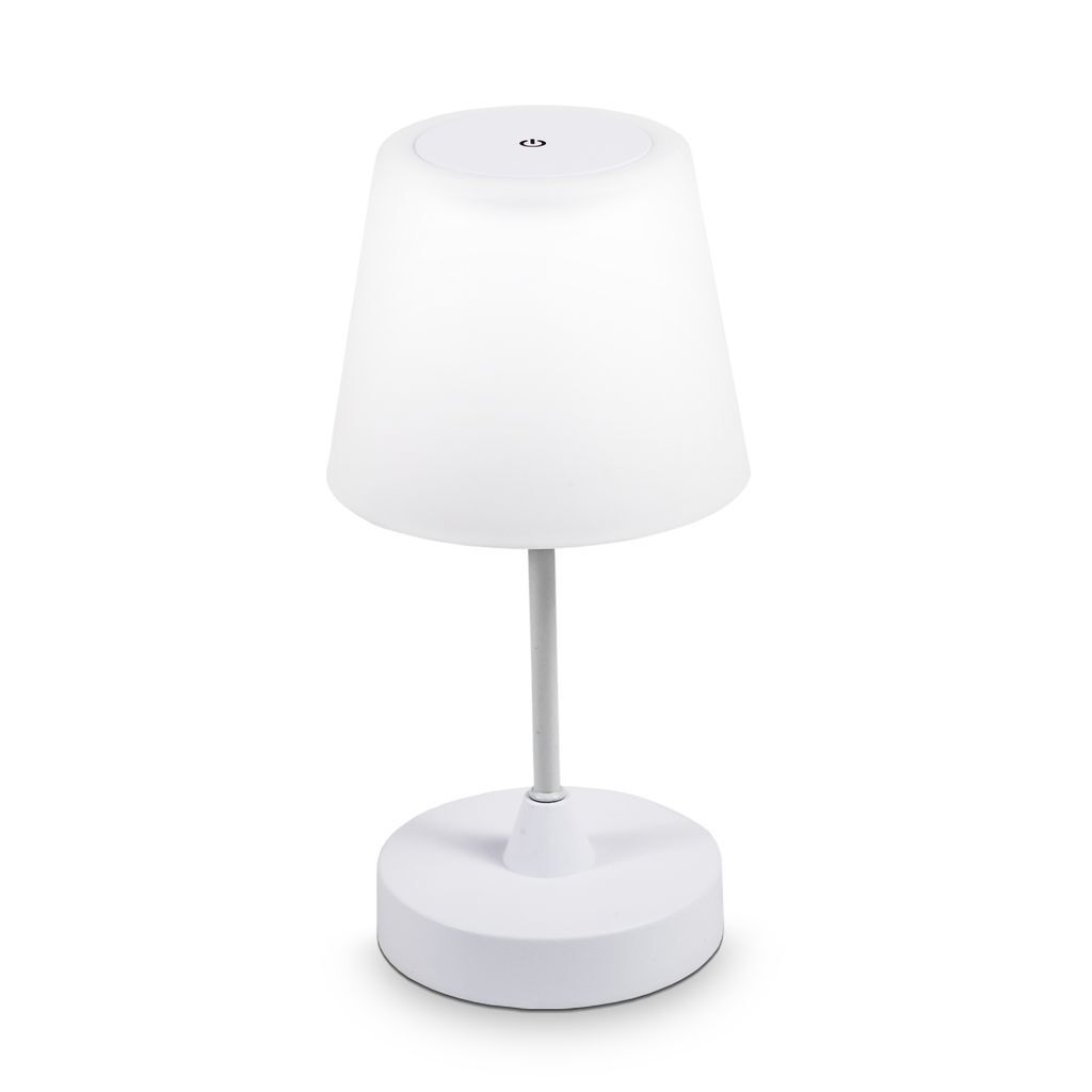 Außen-Tischleuchte LED Tischlampe IP44 Akku Garten-Lampe Dimmbar Weiß Balkon