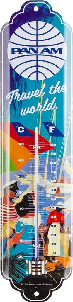Nostalgic-Art - Thermometer - Pan Am - Pan Am Travel the World