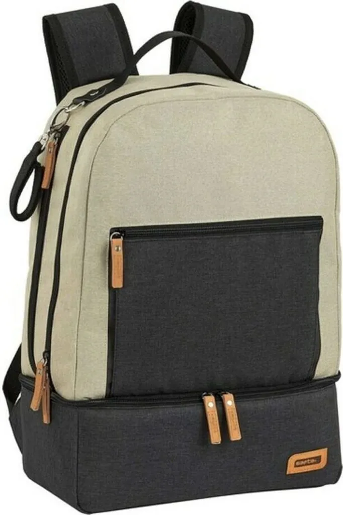 Sac de gym avec compartiment chaussures Safta Beige pour le fitness