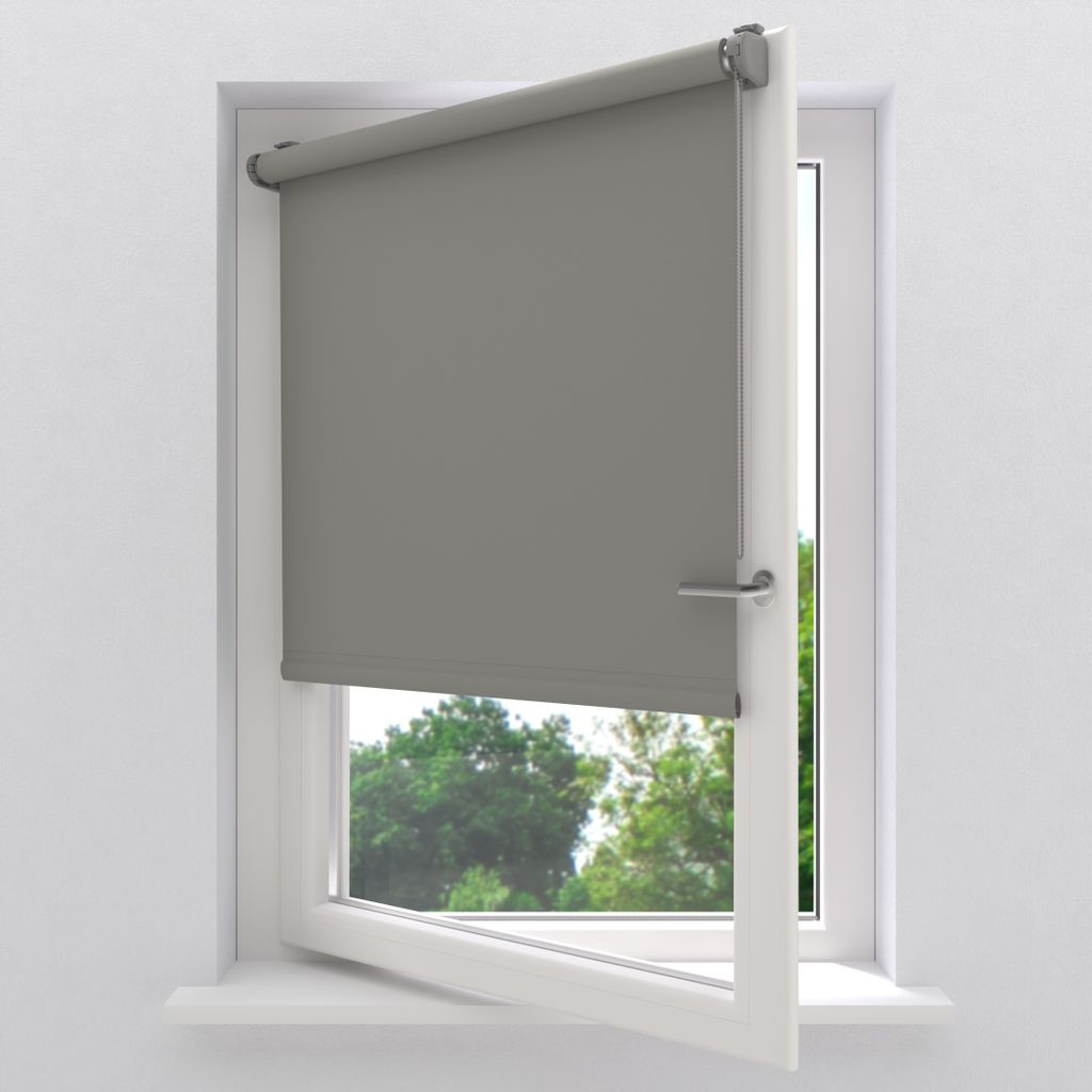DTCH Verdunkelungsrollo ohne bohren klemmfix 70 x 150 cm (BxH) grau, fenster rollos für innen, rollo ohne bohren, klemmrollo