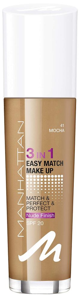 Manhattan, Easy Match 3 In 1, Liquid Foundation, 41, Mocha, Obrázok produktu 