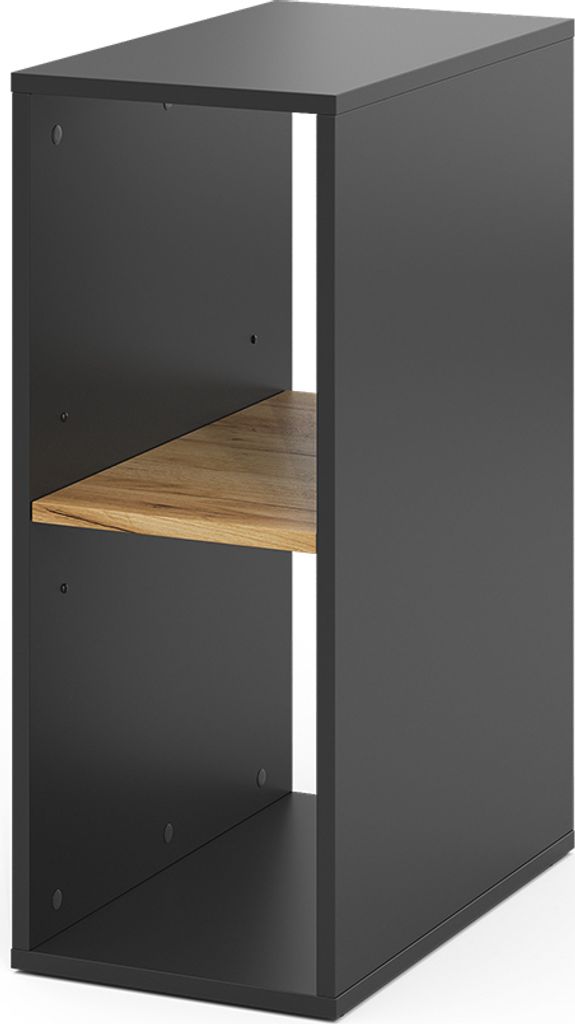 A product shot of a two-shelf cabinet.