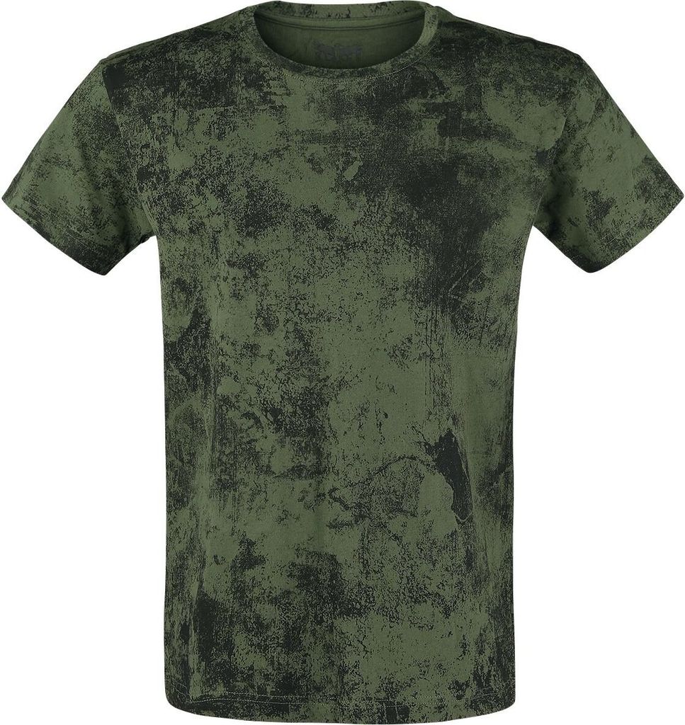 Black Premium by EMP Herren grünes Basic T-Shirt - angenehm weicher Stoff L
