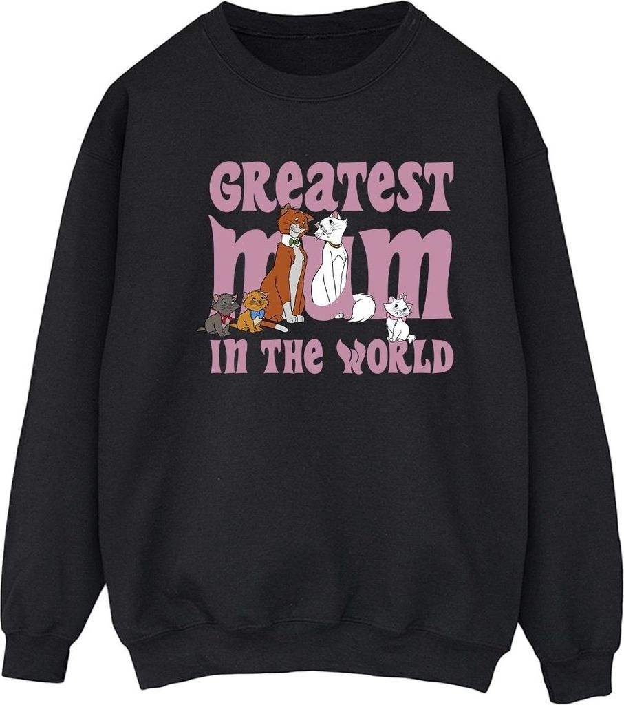 Disney - "The Aristocats Greatest Mum" Sweatshirt für Damen BI6944 (XL) (Schwarz)