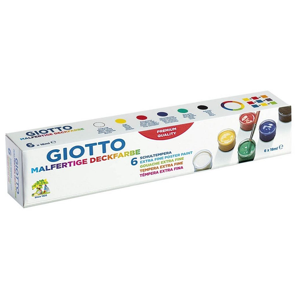 giotto 104888501 Malfertige Deckfarben 6er Sortiment Produktbild 