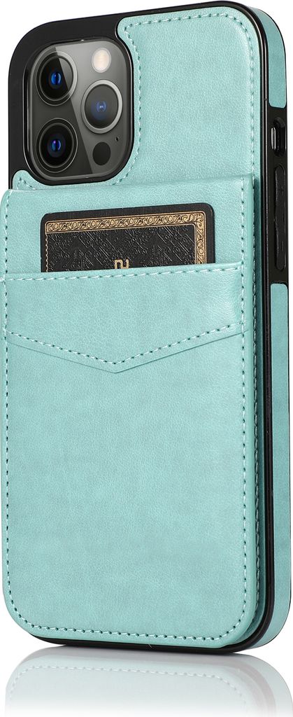 Handyhülle Solid Color Plug-in-Karte Schutzhülle für Iphone12 Mint Green_iphone 12promax 6.7