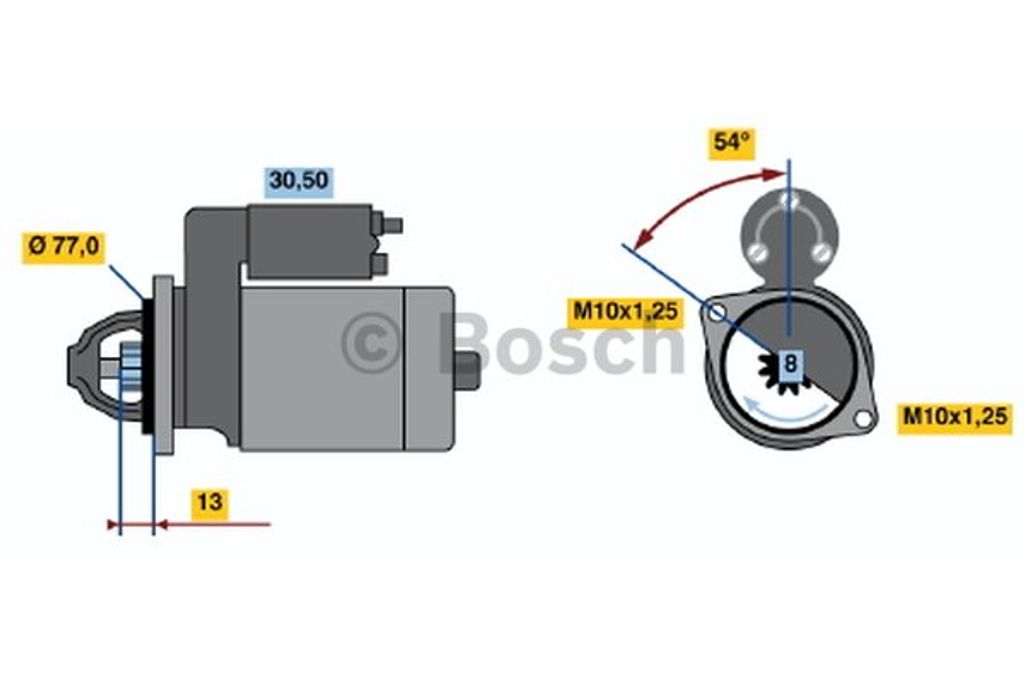 BOSCH 0 986 020 401 Starter Anlasser 1,2kW für MITSUBISHI COLT VI (Z3A, Z2A) 12V