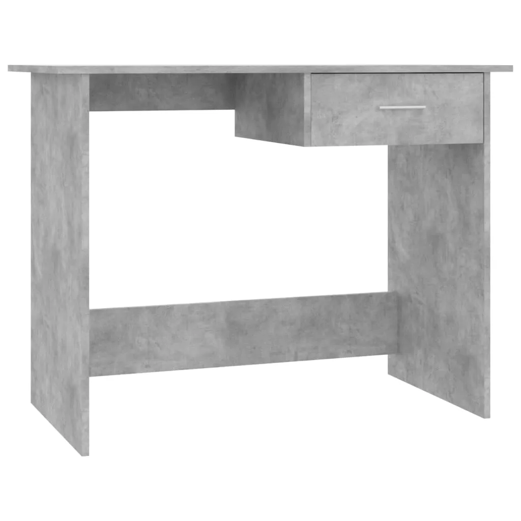Scrivania Grigio Cemento 100x50x76 cm - Tavolo Ufficio Moderno in Legno