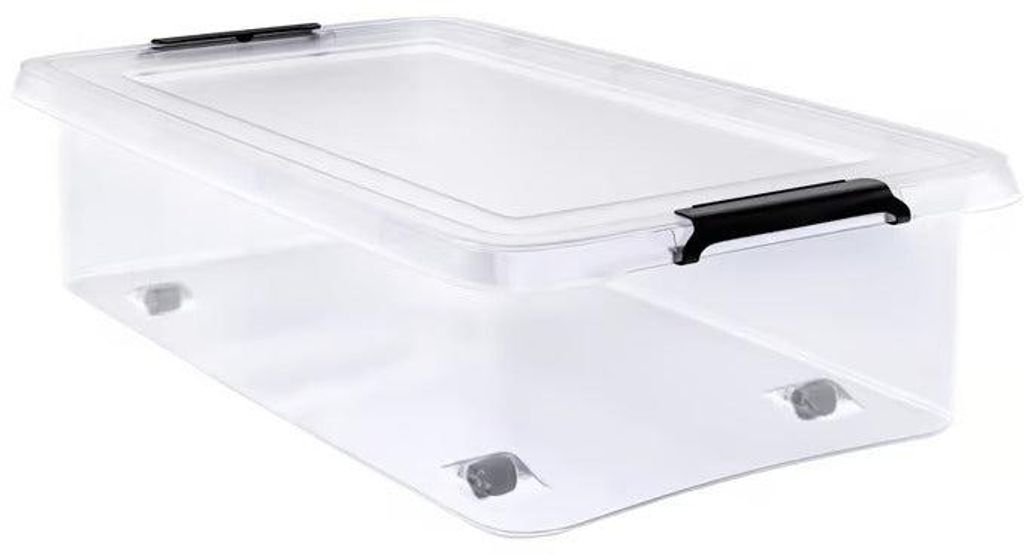 Aufbewahrungsbox 30 l mit Deckel, 60 x 40 x 17 cm, stapelbar, BPA-frei