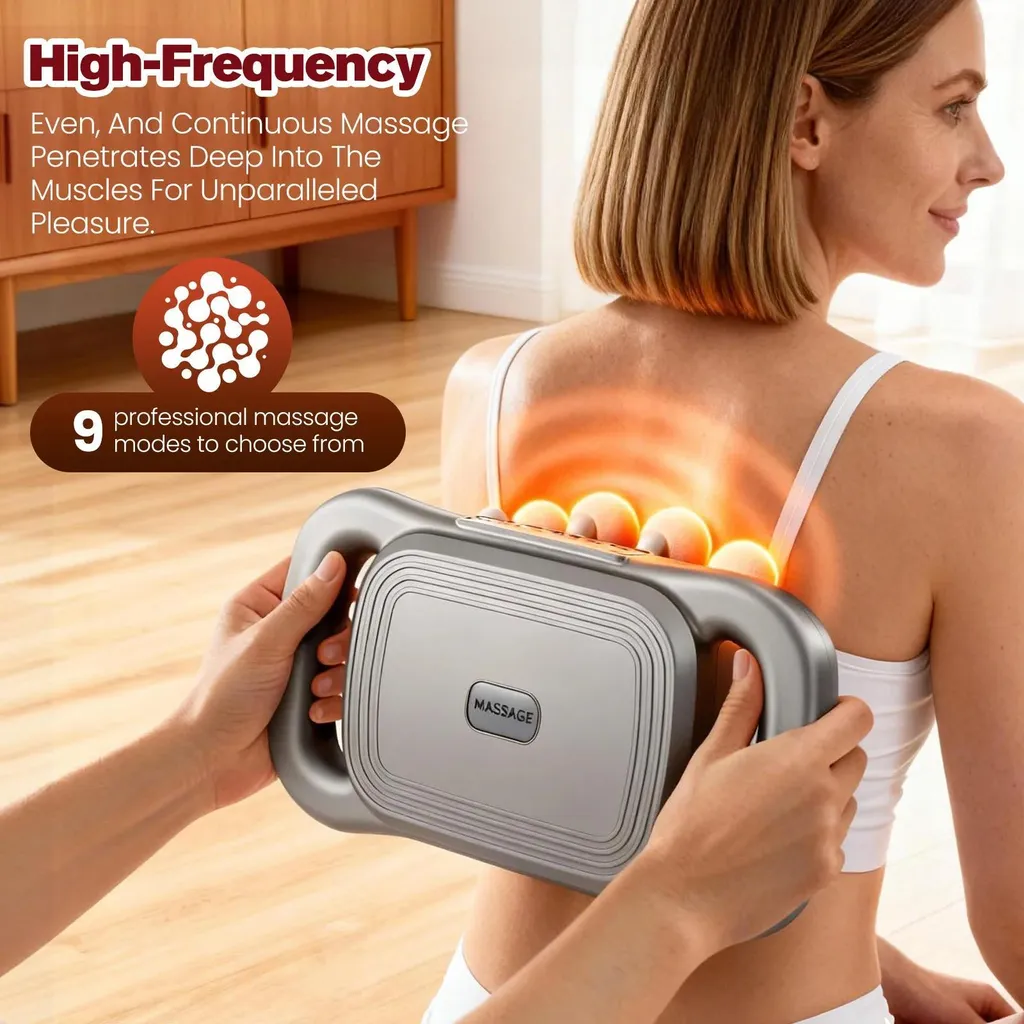 Pistolet de massage pour dos et nuque avec 28 accessoires de massage