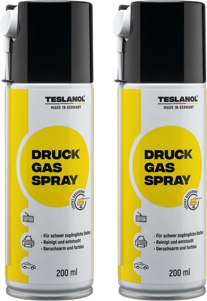 TESLANOL Druckluftspray 26002, 200 ml, 2 Stück