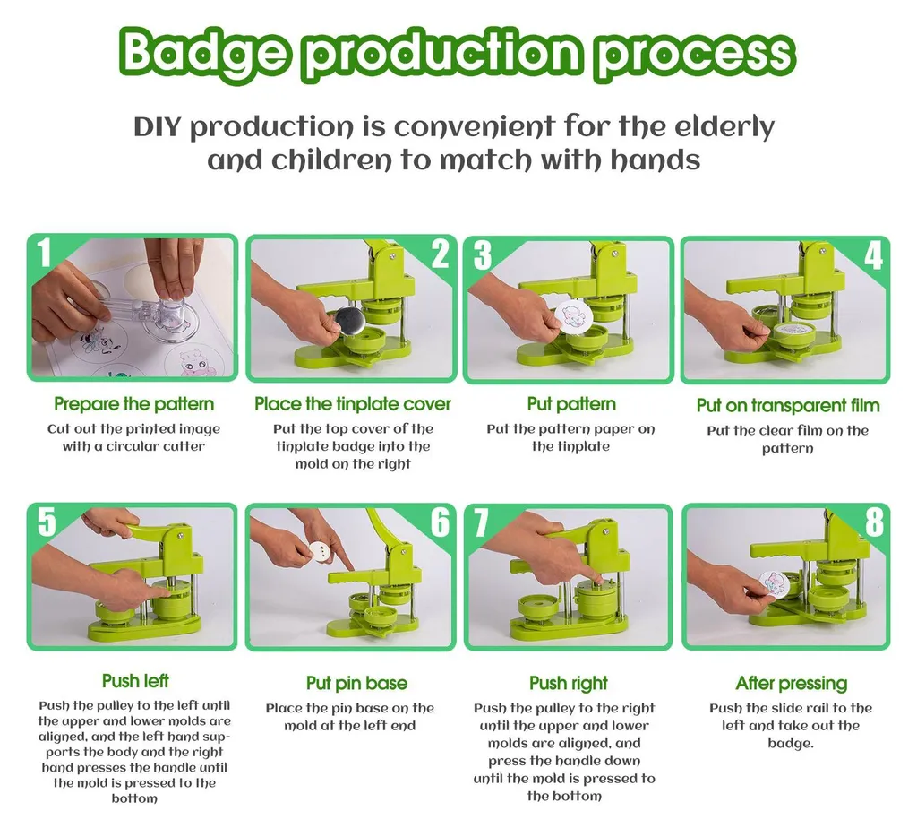 Machine à fabriquer des badges 25mm avec kit DIY complet de 100 pièces - 2