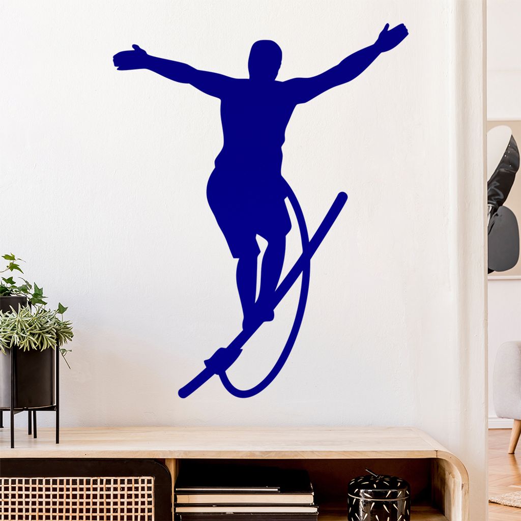 Seiltanz laufen Sport Figur Wandtattoo Wandaufkleber Wall Sticker - Dekoration, Küche, Wohnzimmer, Schlafzimmer, Badezimmer
