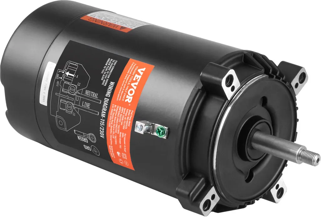 Moteur 0,75 CV 1.5 SF CCW 56J - Pompe Piscine VEVOR Double Tension 60Hz
