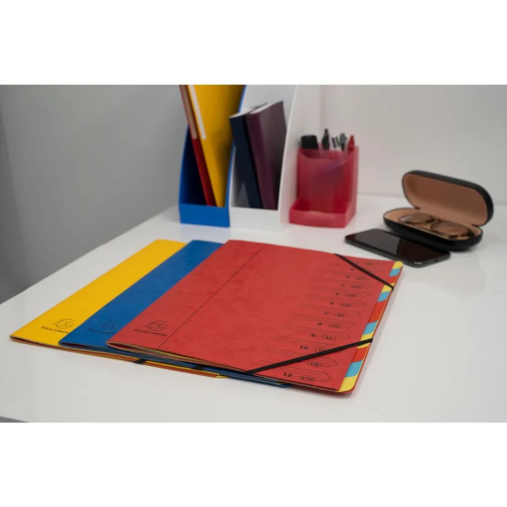 Organiseur de bureau 12 compartiments pour documents A4 Vert Classer - 3