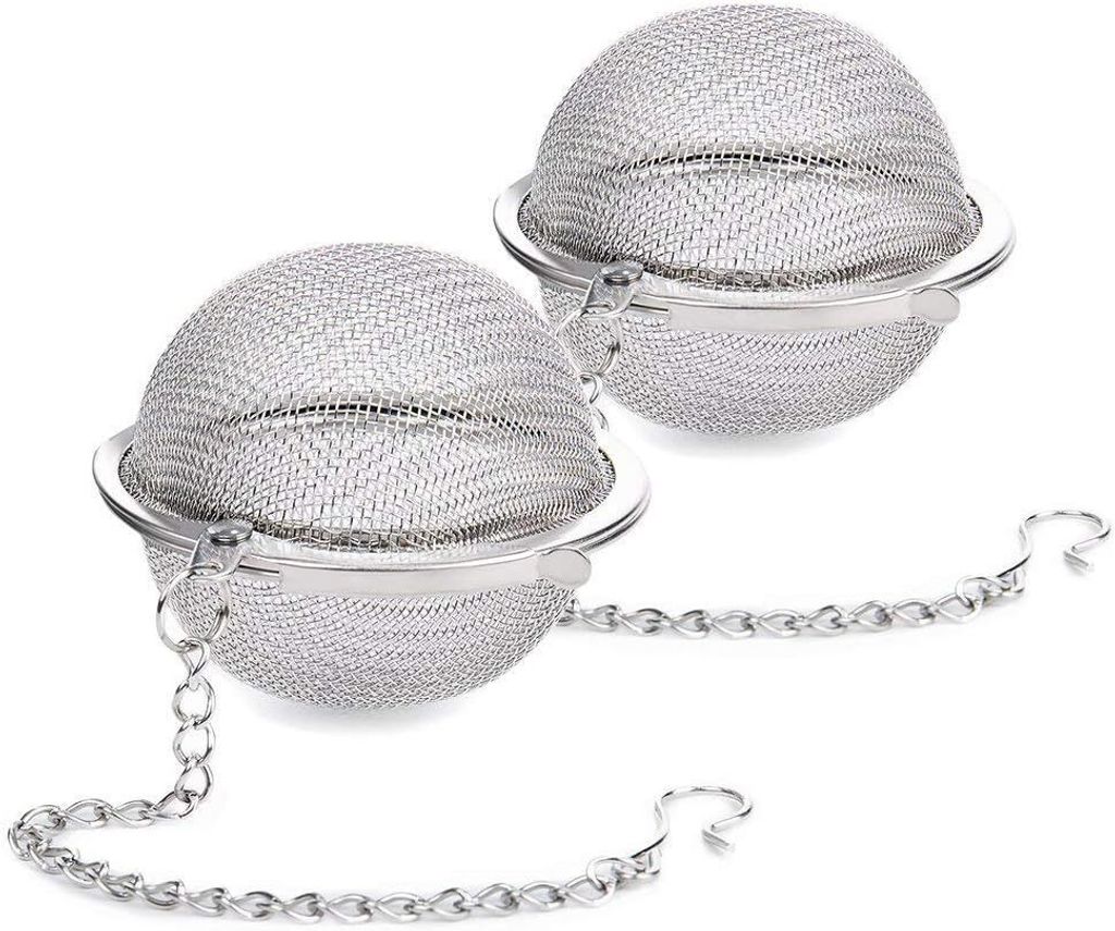 Teesieb Herzform Aus Edelstahl – 8 Stück, 3,8 Cm, Mit Haken Für Teekannen