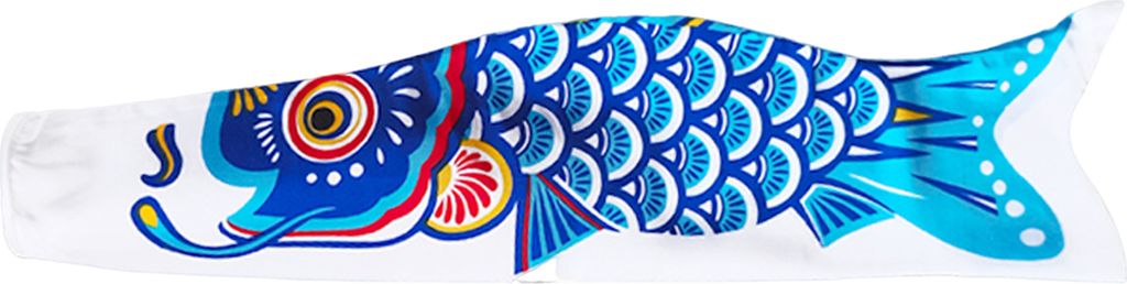 Fisch-Windsack, japanische Karpfen-Streamer-Flagge, Koinobori-Windsack, zum Aufhängen im Freien, Banner-Dekoration für Garten, Hof, Deck