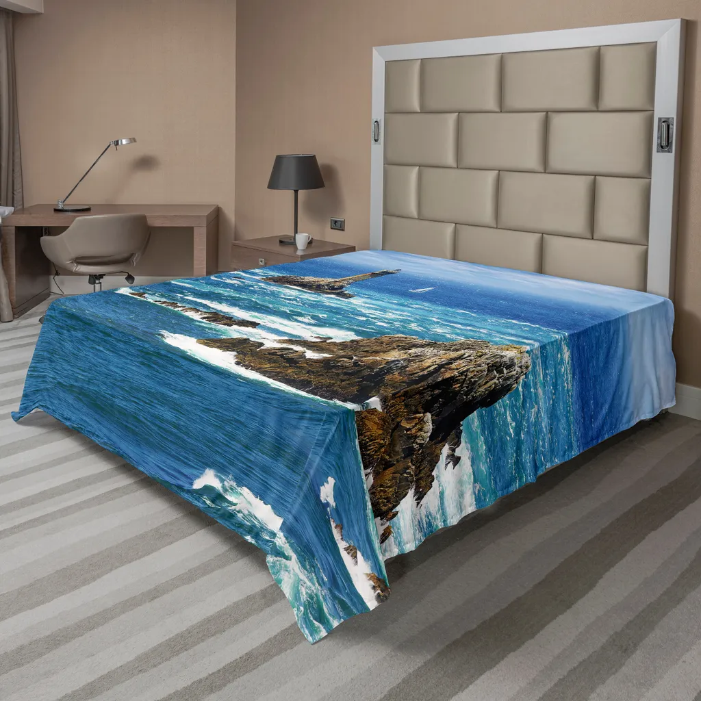 Drap de Lit Supérieur Vue sur l'Océan 260 x 228 cm, Décoration de Chambre