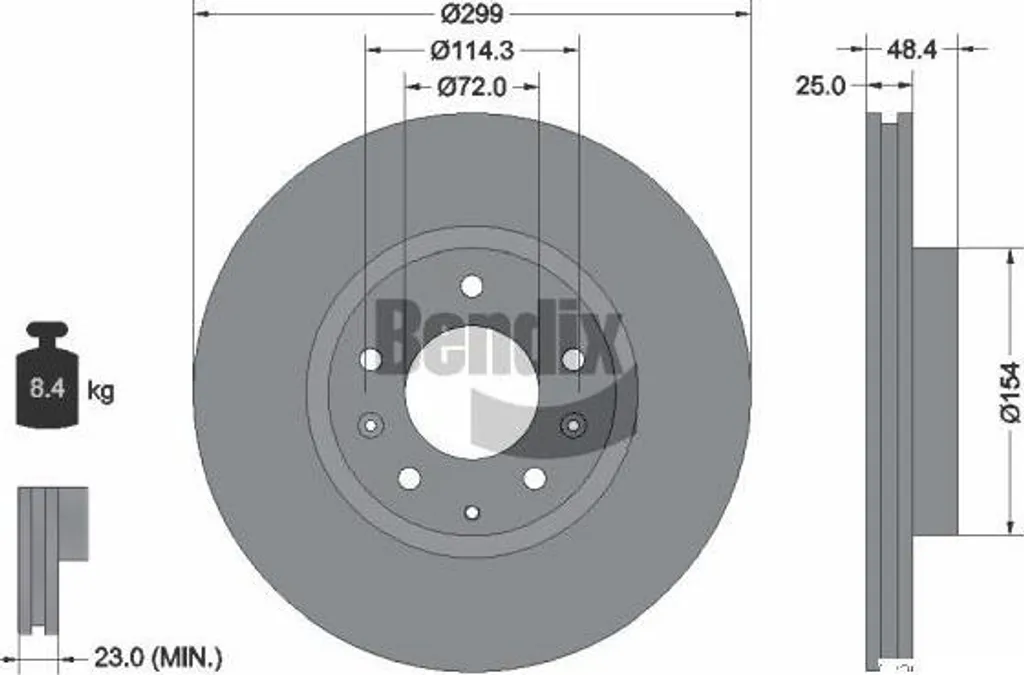 Disque de Frein Bendix BDS1646 : Stop aux Vibrations avec l'OE 5DA026251