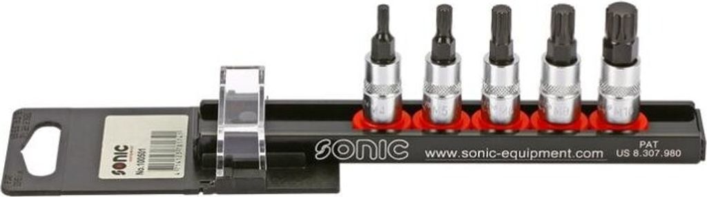 SONIC Steckschlüsselsatz Knarenkasten 100501 Chrom-Vanadium-Stahl Aluminium