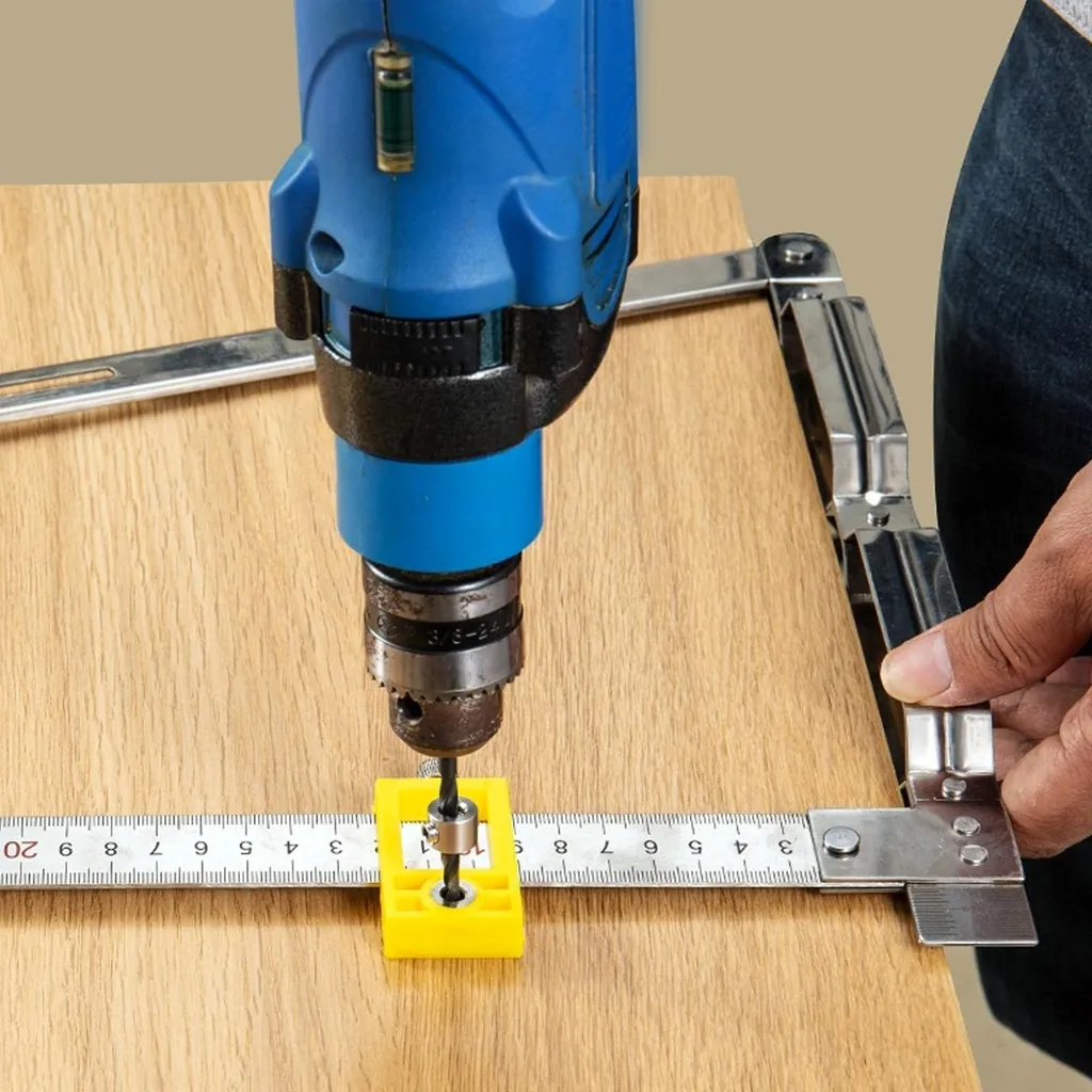 Guide de mesure extensible 2 en 1 avec connecteur intégré pour bois - 18