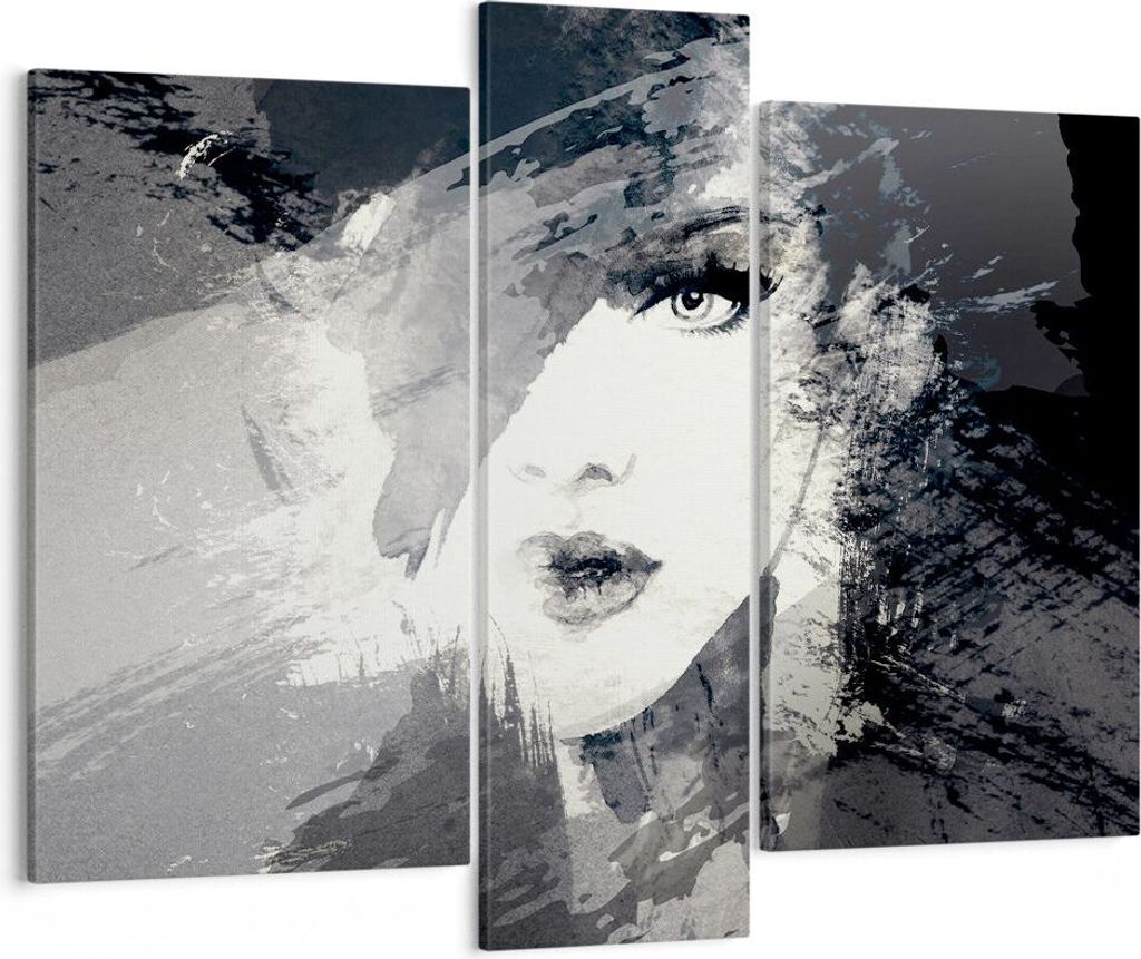 Bild auf Leinwand - Leinwandbild - Frau Gesicht - 95x80cm - Wand Bild - Wanddeko - Wandbilder - Leinwanddruck - Bilder - Kunstdruck - Wanddekoratio...
