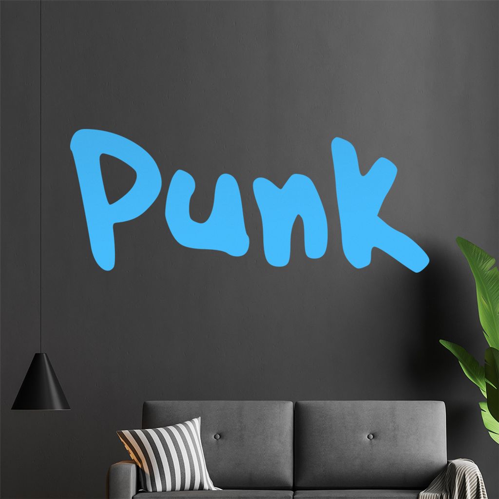 KIWISTAR Punk Font - Punker Kultur Nieten Aufnäher Buttons Wandtattoo in 6 Größen - Wandaufkleber Wall Sticker - Dekoration, Küche, Wohnzimmer,...